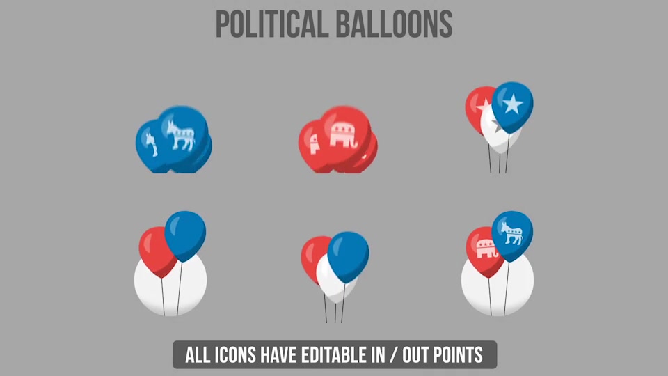 39 Flat USA Election Icons - Download Videohive 18394184