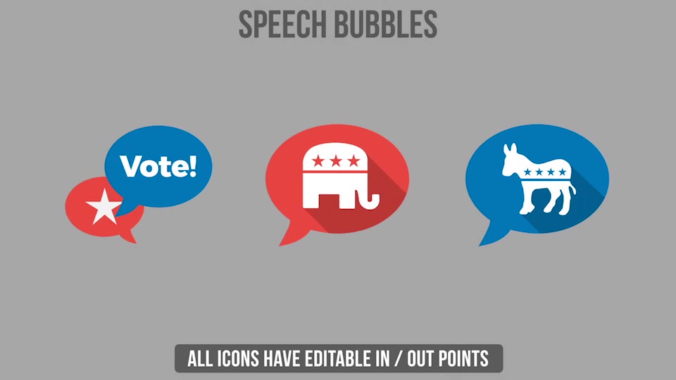 39 Flat USA Election Icons - Download Videohive 18394184