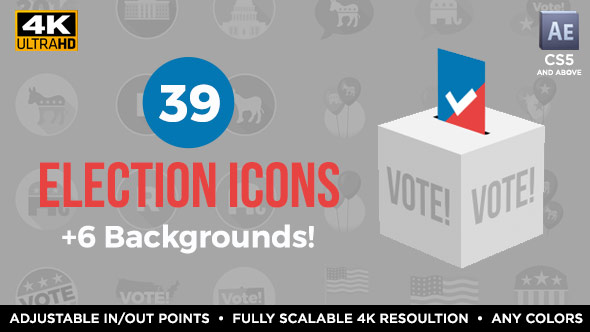 39 Flat USA Election Icons - Download Videohive 18394184