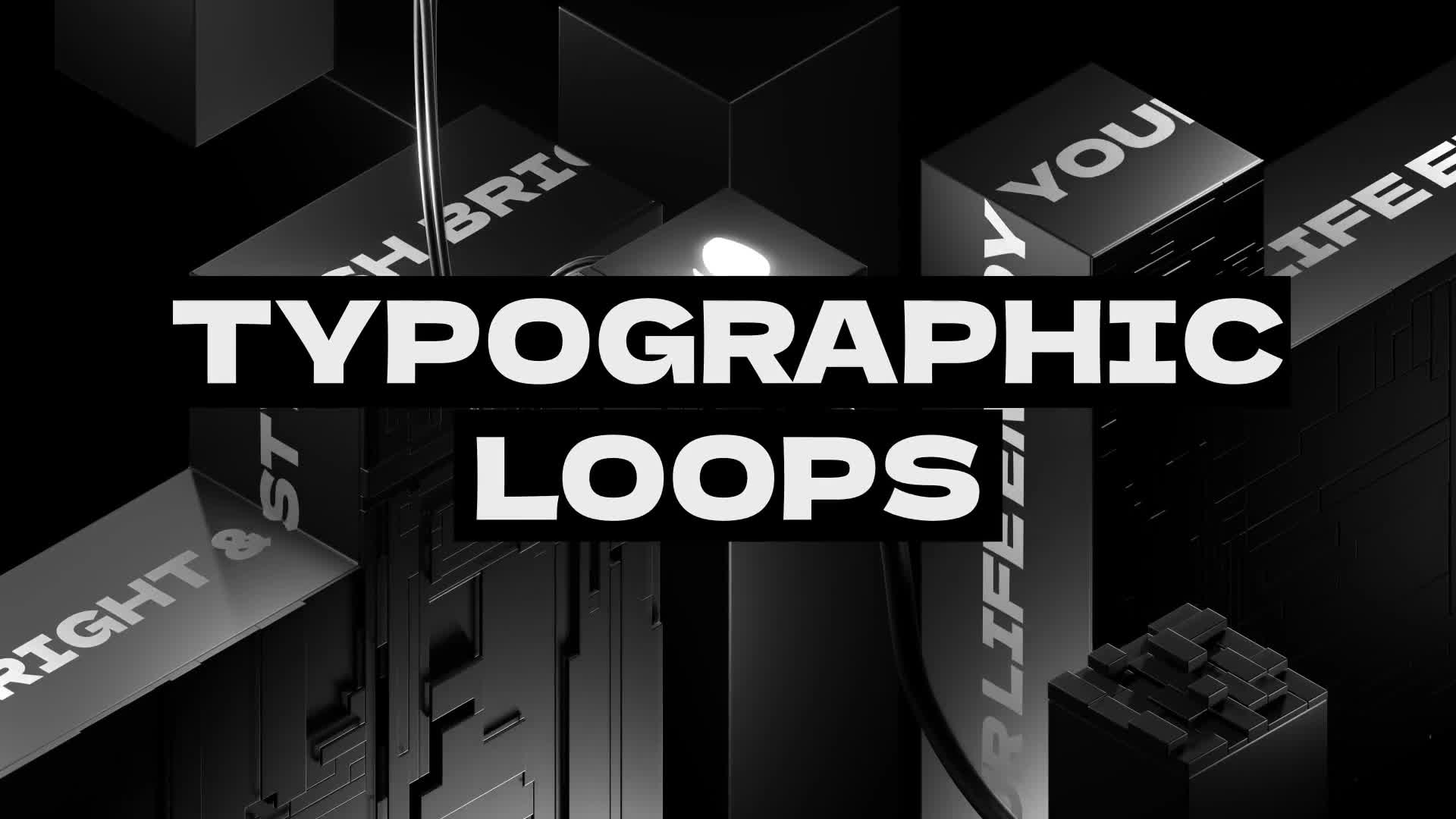 3D Abstract Typography Loops Videohive 39188658 After Effects Image 1