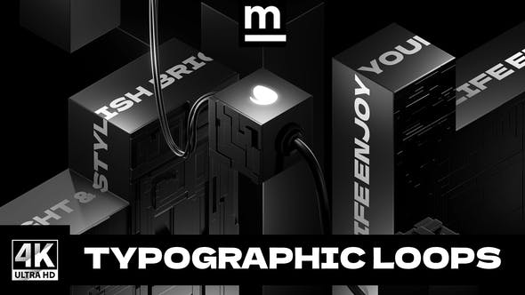 3D Abstract Typography Loops - 39188658 Download Videohive