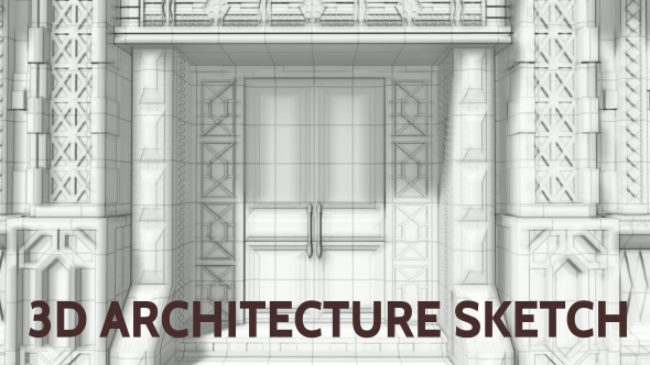 3d Architectural Sketch Background - Download Videohive 19206924