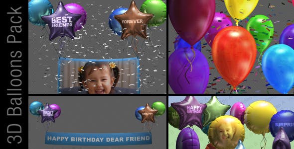 3D Balloon Pack - 2887474 Download Videohive