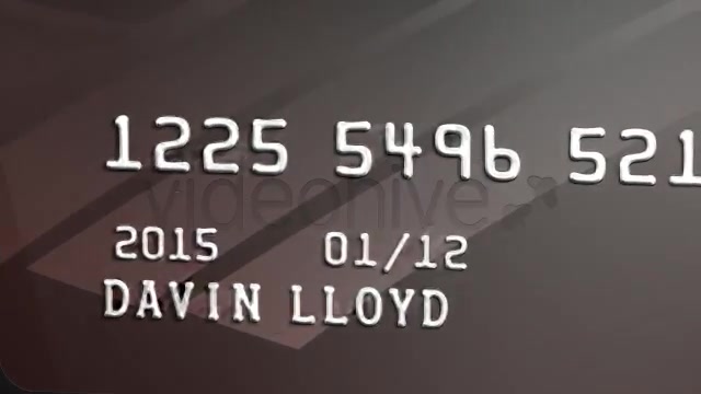 3D Bank Card with Embossed Text - Download Videohive 4441695