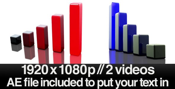 3D Bar Chart Growing Multicolored + AE File - Download 530787 Videohive