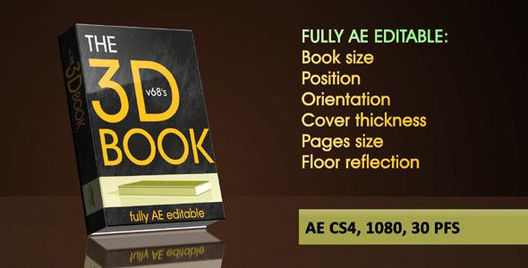 3d Book on Reflecting Floor with Flipping Pages - Download Videohive 4307578