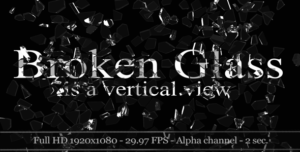 3D Broken Glass Vertical View (2 Pack) - Download Videohive 2630216