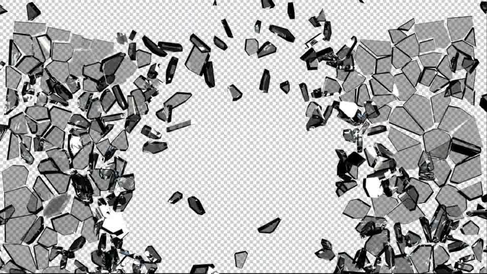 3D Broken Glass With Alpha (5 Pack) Videohive 2279241 Motion Graphics Image 9