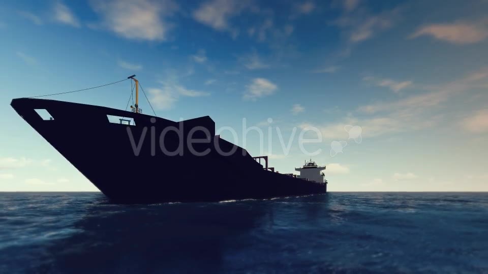 3D Cargo Ship On The Sea Sunny Day - Download Videohive 16141300