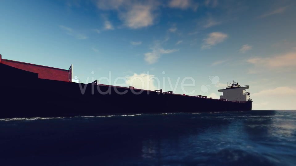 3D Cargo Ship On The Sea Sunny Day - Download Videohive 16141300