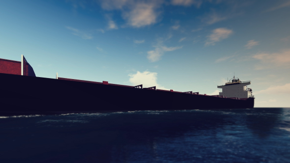 3D Cargo Ship On The Sea Sunny Day - Download Videohive 16141300