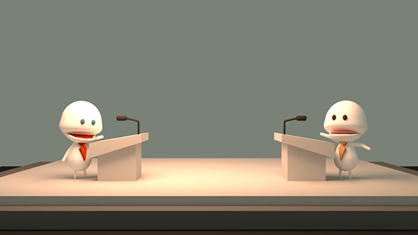 3D Cartoon Public Debate - Download Videohive 15855498