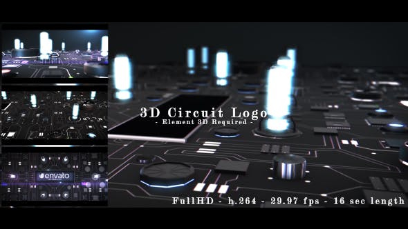 3D Circuit Intro - Videohive 18383123 Download