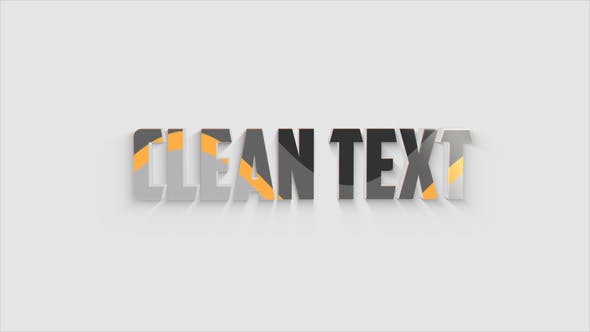 3D Clean Text Animation - 30253402 Videohive Download