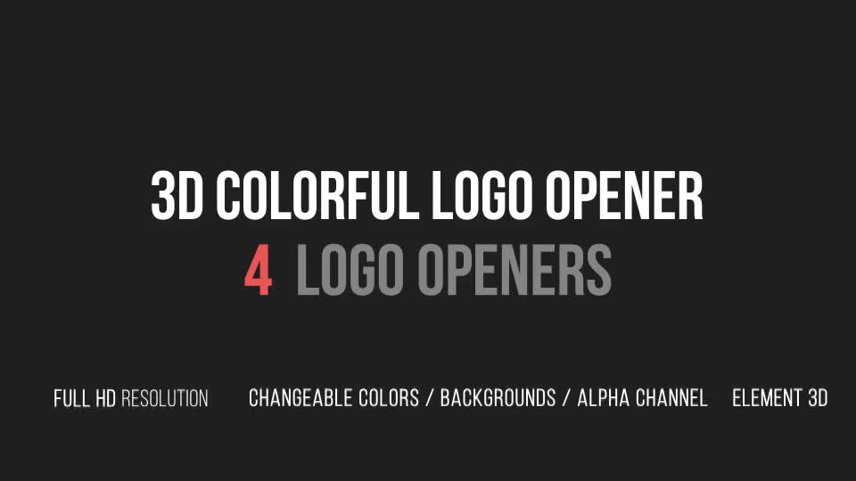 3D Colorful Logo Opener - Download Videohive 16317681