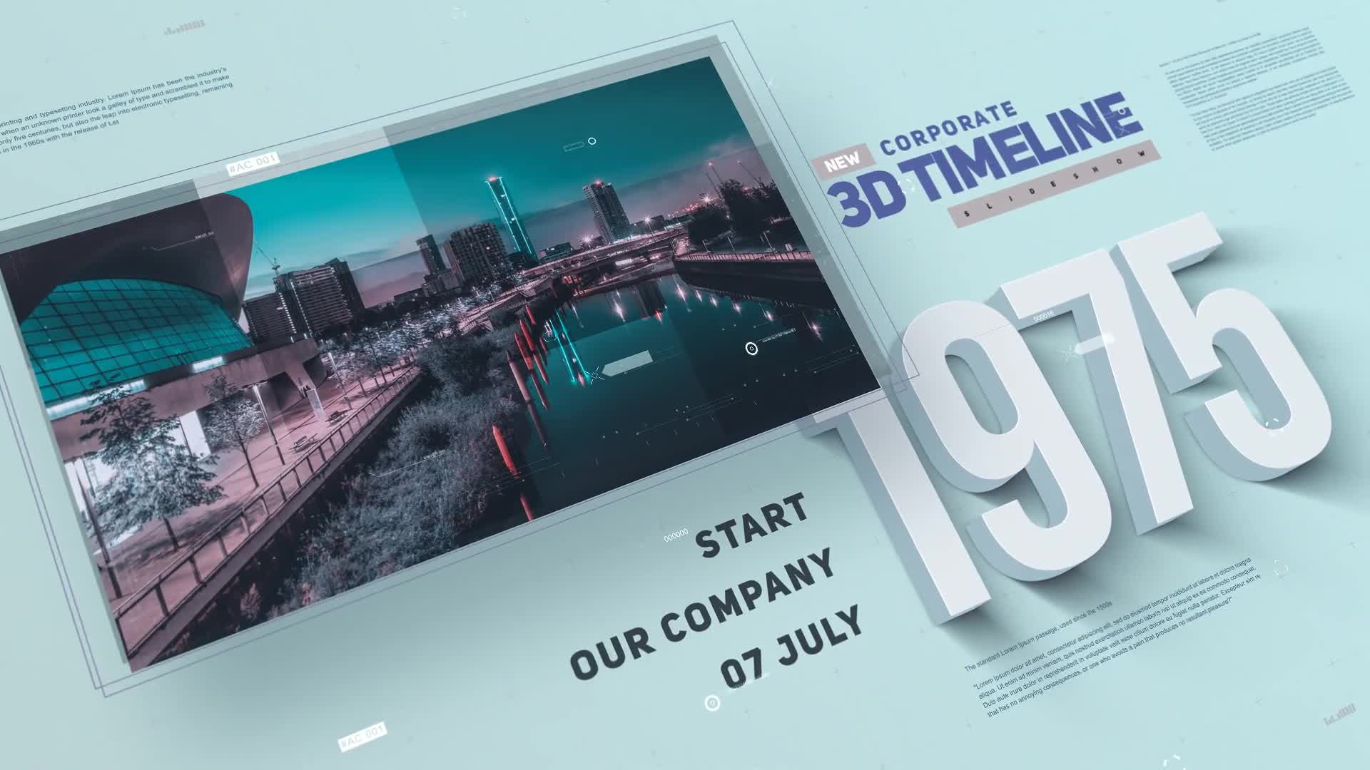 3D Corporate Timeline Slideshow Videohive 26441046 Premiere Pro Image 1