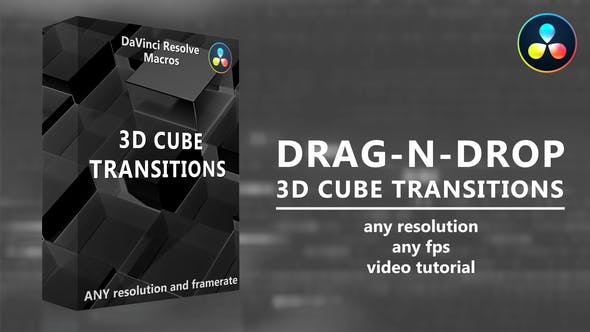 3D Cube Transitions for DaVinci Resolve - Videohive 35639672 Download