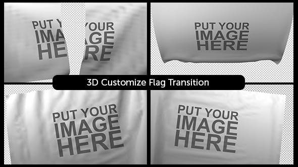 3D Customizable Flag Transition - Download Videohive 12901415