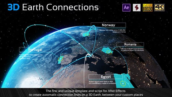 3D Earth Connections - 23573012 Videohive Download