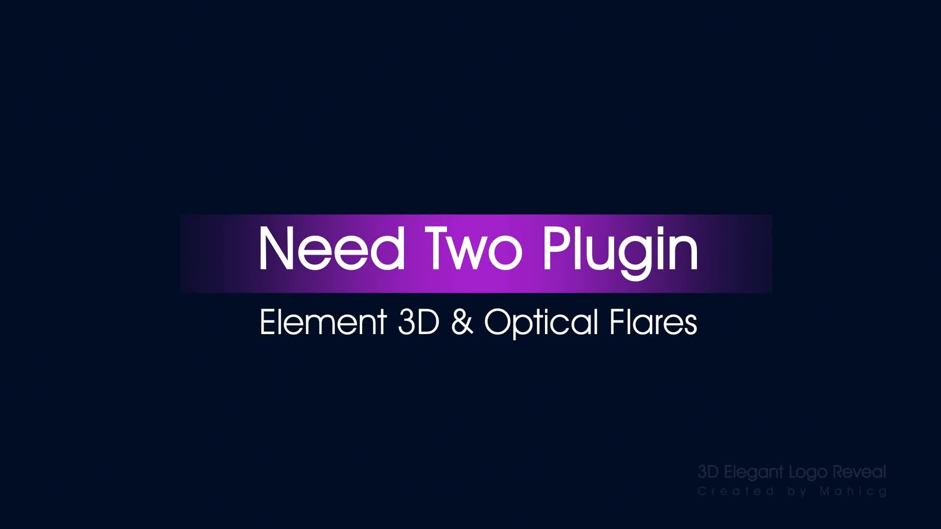 3D Elegant Logo Reveal Videohive 33865458 After Effects Image 1