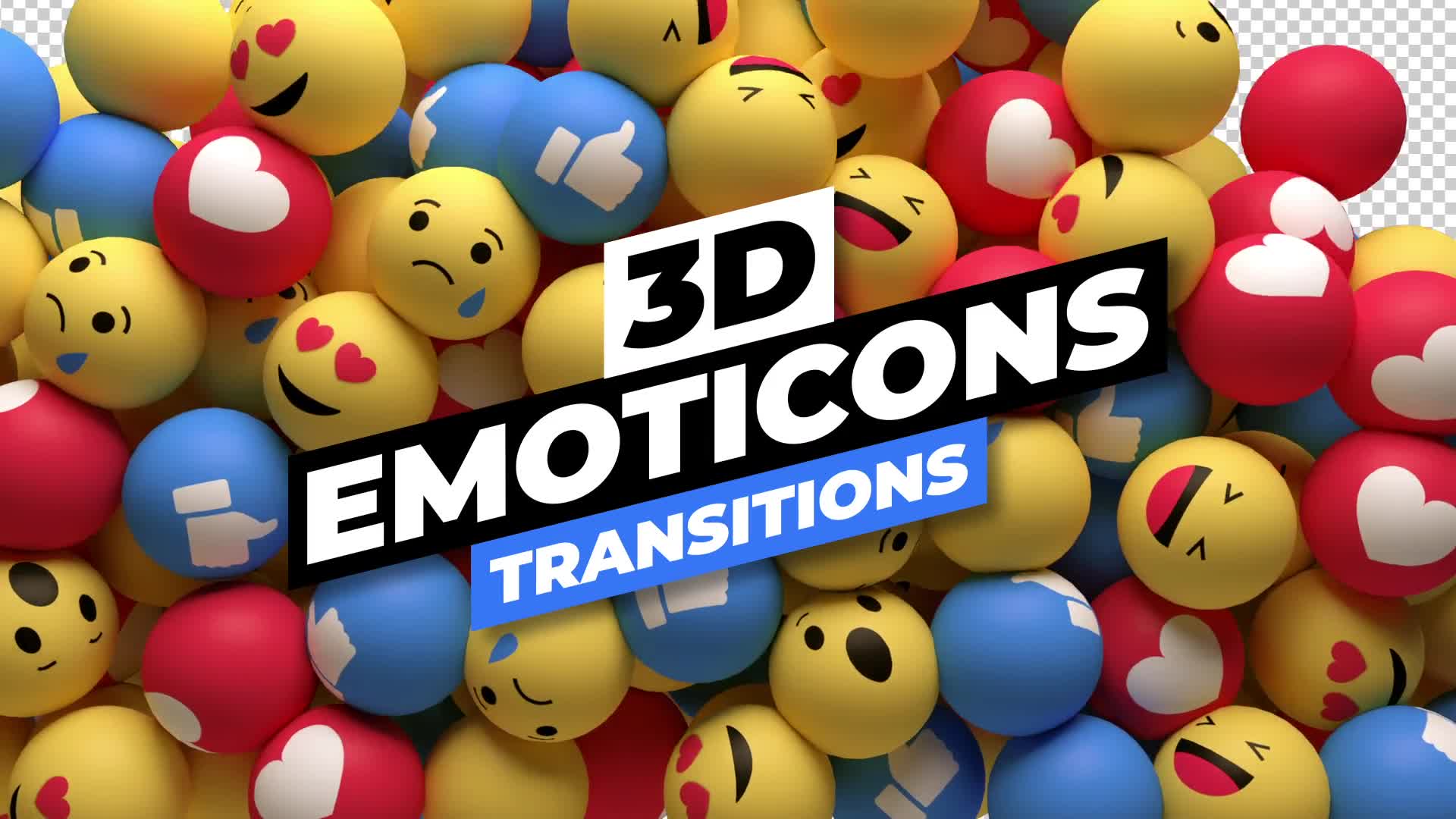 3D Emoticons Transitions for Premiere Pro Videohive 34340096 Premiere Pro Image 1