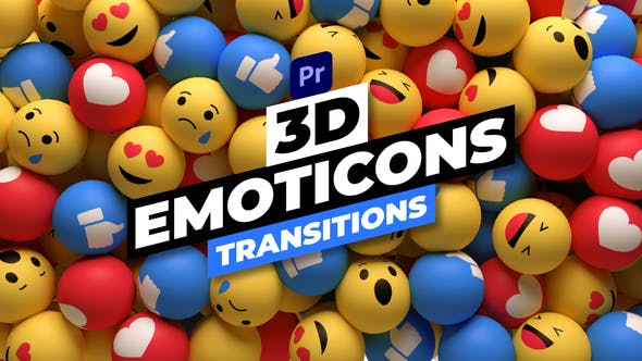 3D Emoticons Transitions for Premiere Pro - Videohive 34340096 Download