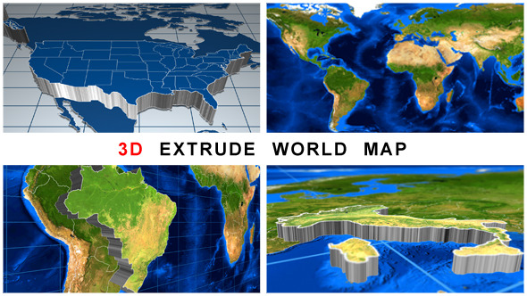 3D Extrude World Map - Download Videohive 11532926