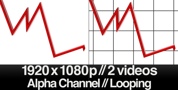 3D Falling Trend Line Loop Alpha - Download Videohive 155269