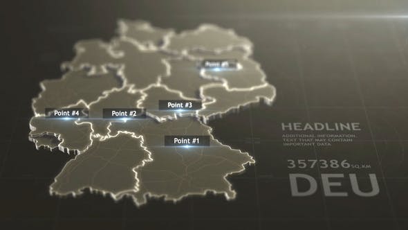 3D Germany Map - 29592511 Videohive Download