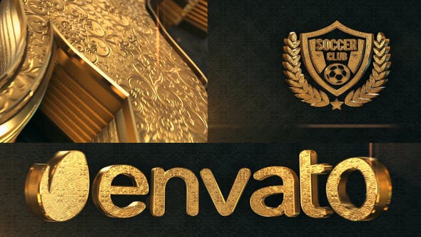 3D Gold Logo Reveal V2 - 24896297 Download Videohive