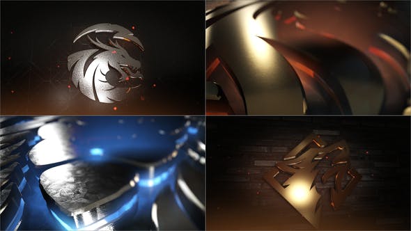 3D Gold & Silver Logo Intro - 35088459 Download Videohive