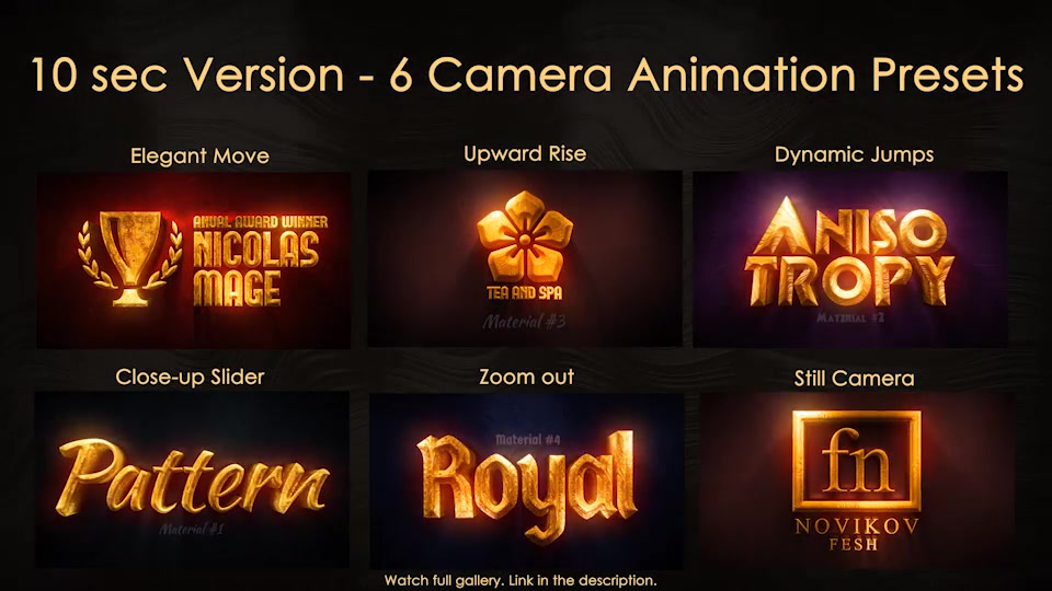 3d Gold Titles and Logo. NO PLUGINS. - Download Videohive 21488686