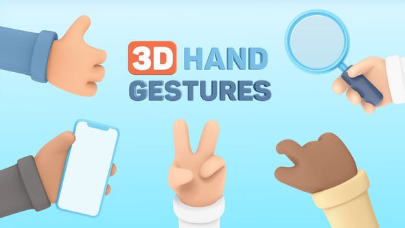 3D Hand Gestures | Mockup Device - Videohive Download 30620317