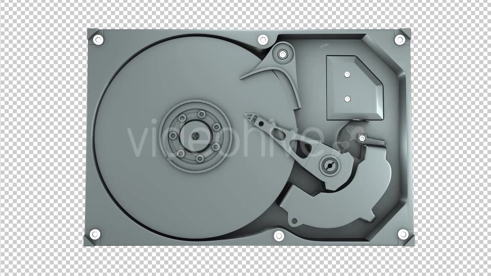 3D Hard Disk Drive HDD Working - Download Videohive 19071893
