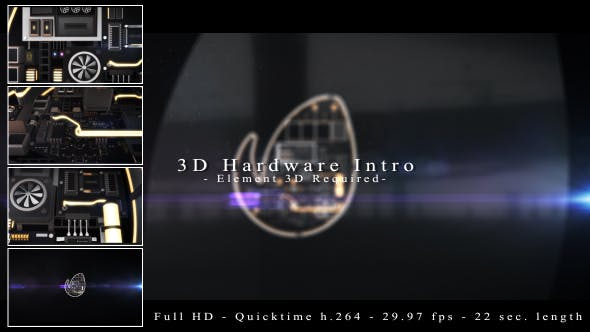 3D Hardware Intro - Download Videohive 19040962