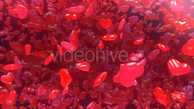 3D Hearts Shape Background - Download Videohive 14467949