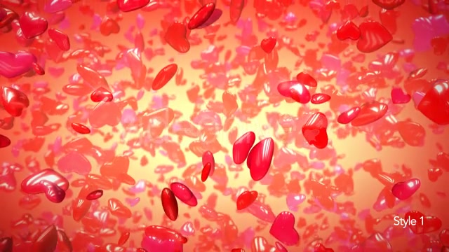 3D Hearts Shape Background - Download Videohive 14467949