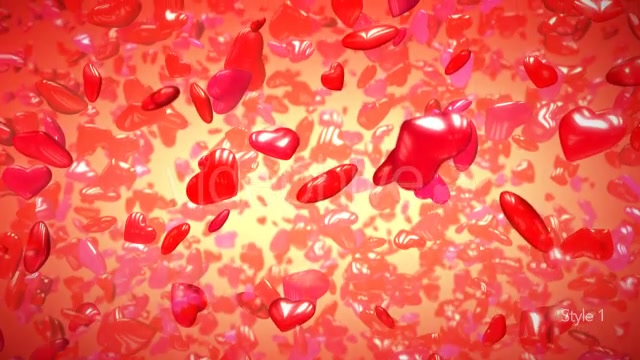 3D Hearts Shape Background - Download Videohive 14467949