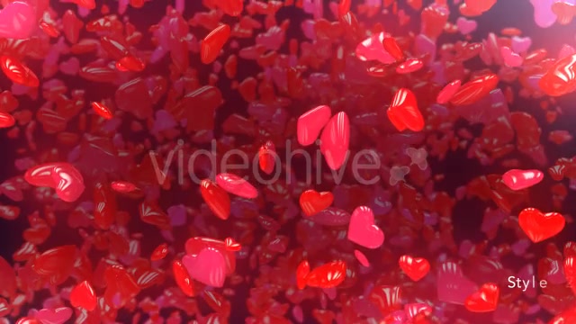 3D Hearts Shape Background - Download Videohive 14467949