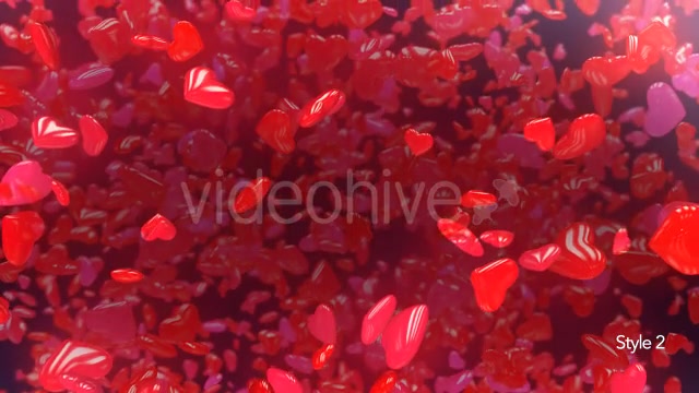 3D Hearts Shape Background - Download Videohive 14467949