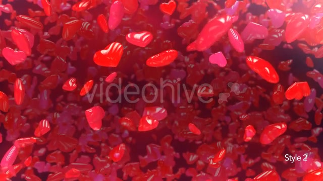 3D Hearts Shape Background - Download Videohive 14467949