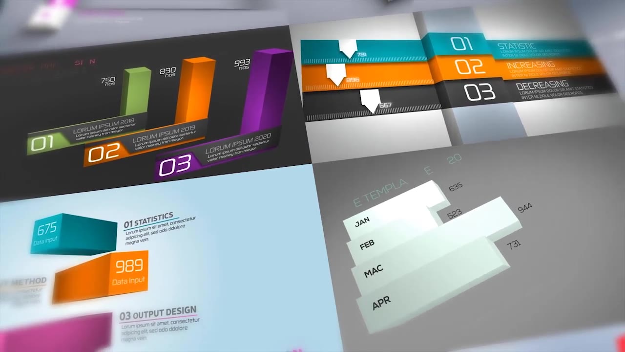 3D Infographics Set 2 Videohive 23971989 After Effects Image 2