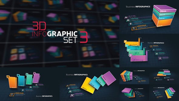 3D Infographics Set 3 - Videohive Download 25193155