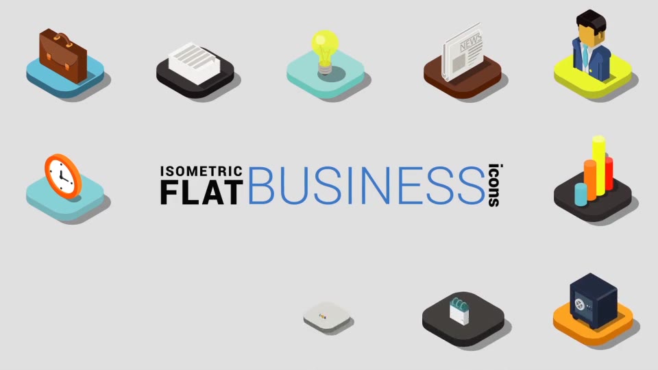 3D Isometric Flat Icons Pack Videohive 14341656 After Effects Image 2
