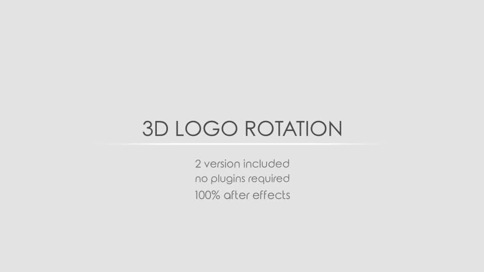 3D Logo Rotation Videohive 22390803 After Effects Image 1