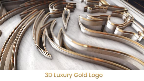 3D Luxury Gold Logo Intro - Download Videohive 36733082