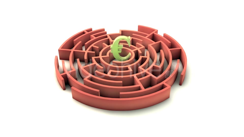 3d Maze With Euro Sign - Download Videohive 18577598