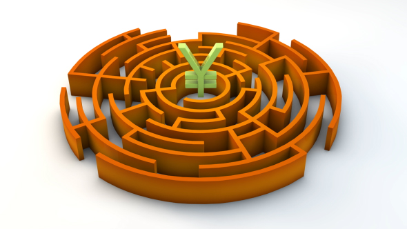 3d Maze With Japanese Yen Sign - Download Videohive 18681910