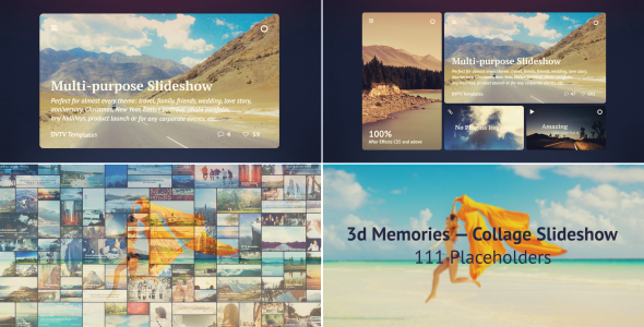 3D Memories — Collage Slideshow - Download Videohive 11681886