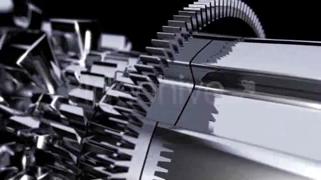 3D Metal Gear Parts Rotating in Loop Videohive 4224271 Motion Graphics Image 3
